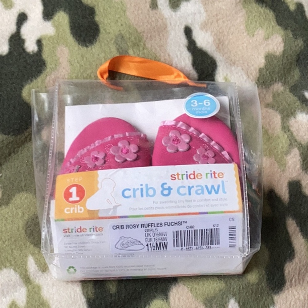 Stride Rite Pink Crib & Crawl Shoes